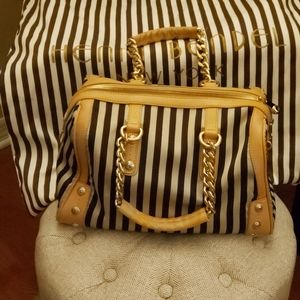 Henri Bendel Centennial Striped Satchel